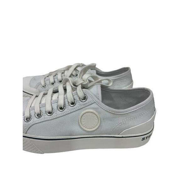 Stella McCartney Logo Lettering Canvas Sneakers Trainers White Size 39 - Picture 11 of 13